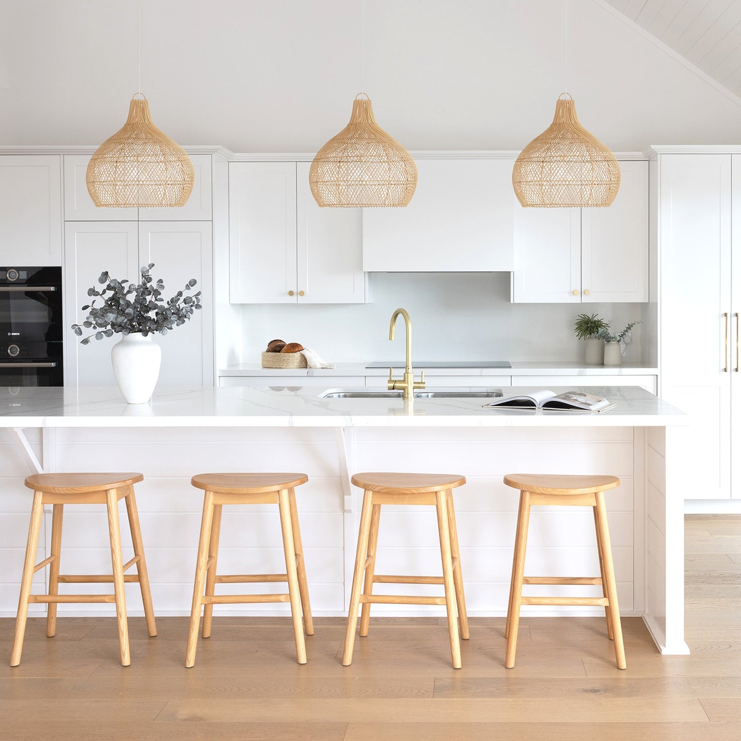 natural rattan pendant light kitchen