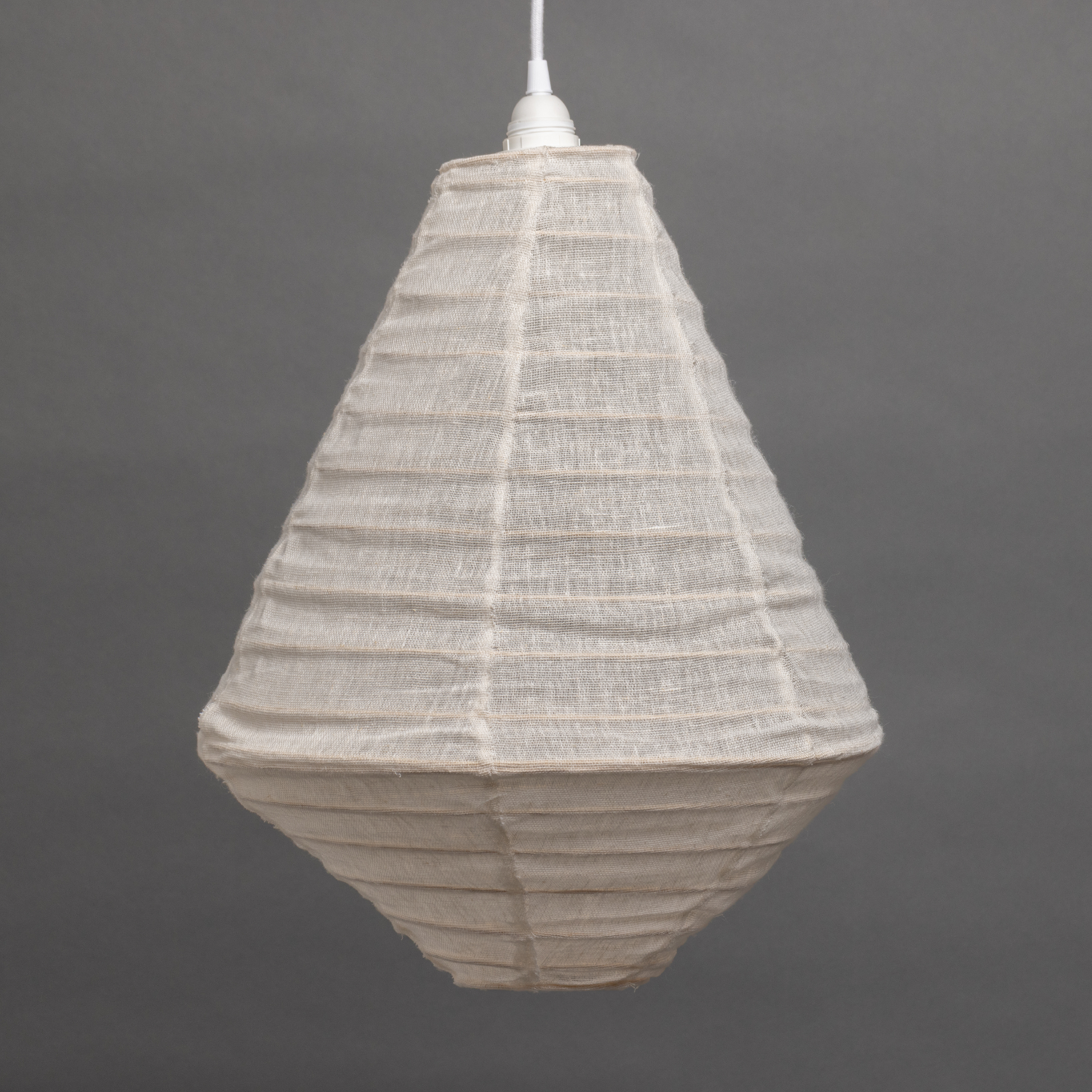 diamond linen pendant light