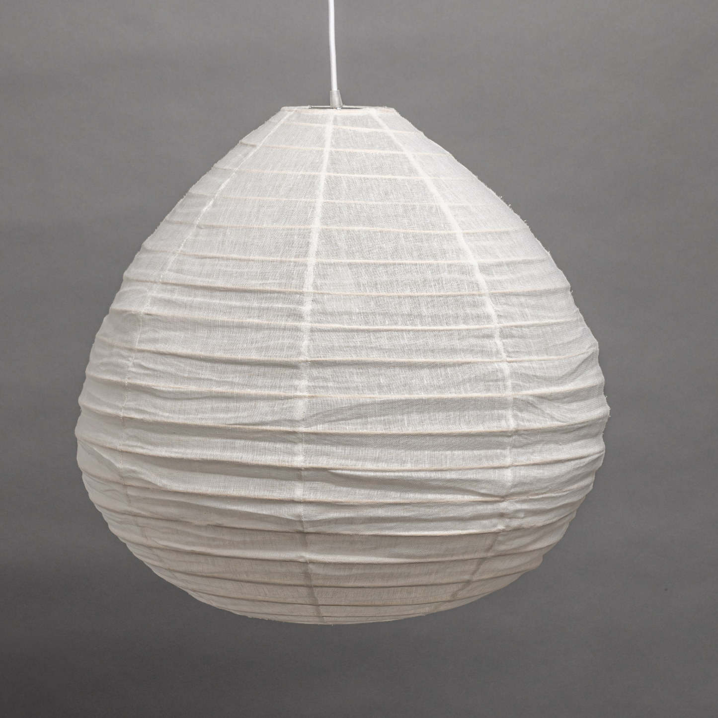 pear shaped linen pendant light