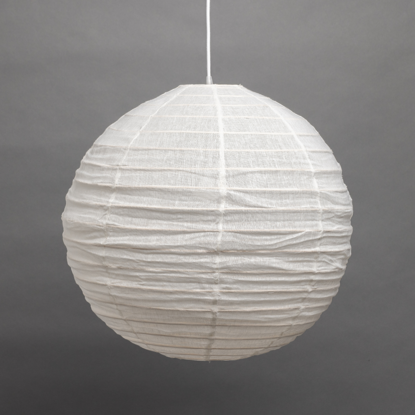 round linen pendant light