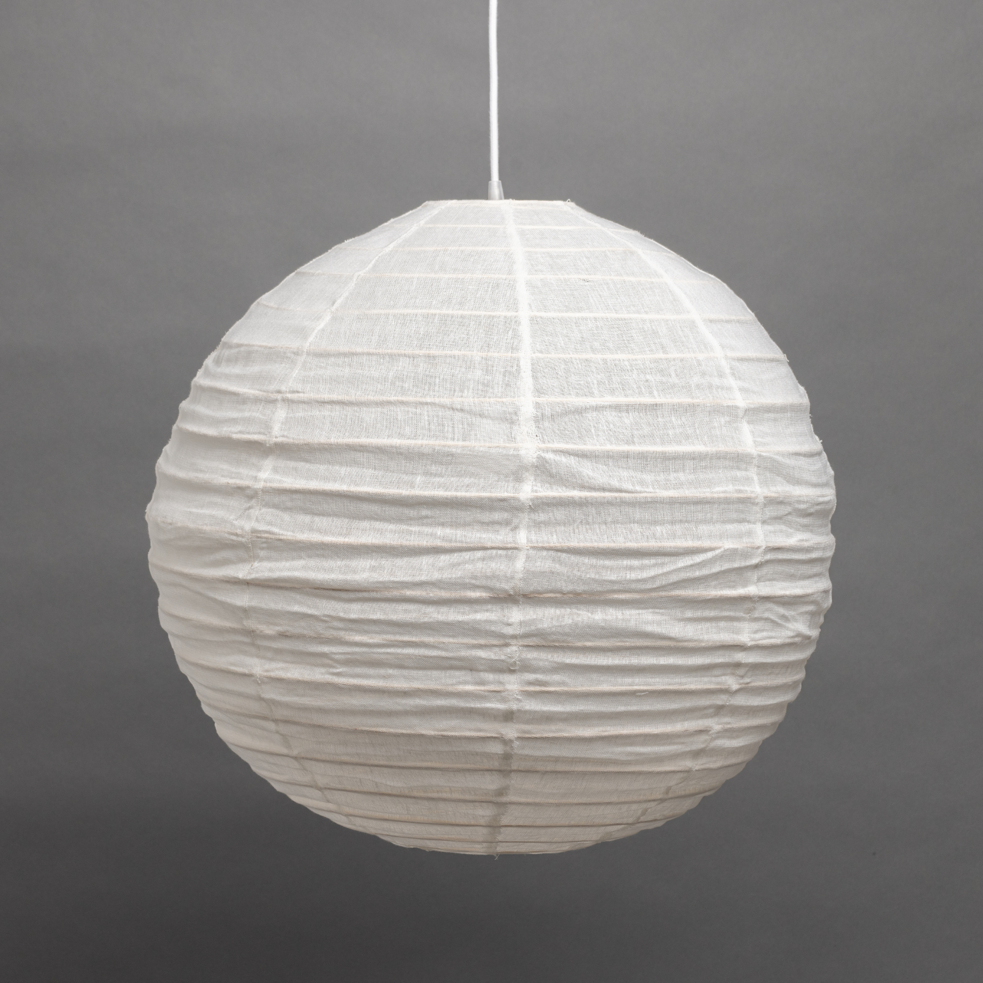 round linen pendant light