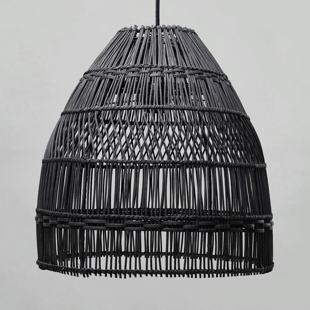 Black rattan light store shade next