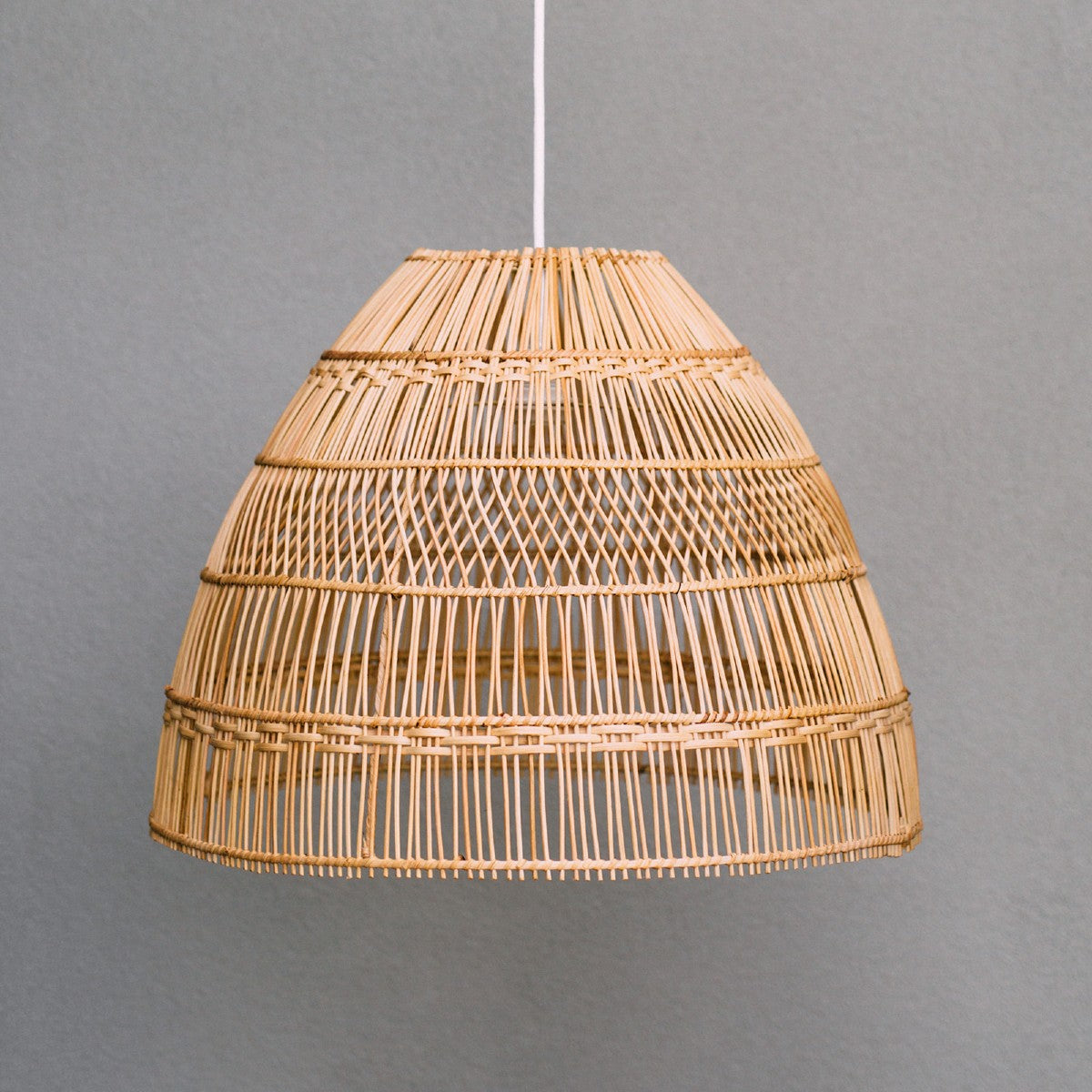 Natural wicker on sale pendant light